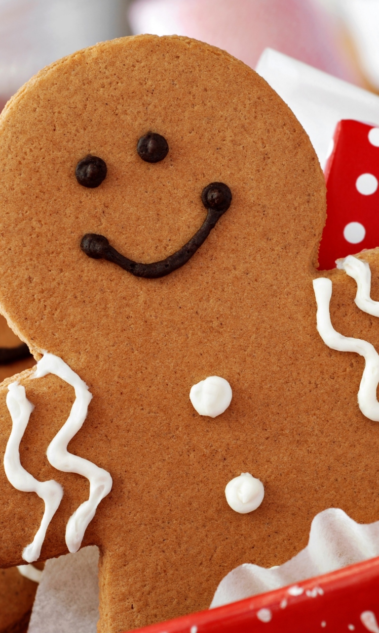 Ginger Bread Christmas Cookies wallpaper 768x1280