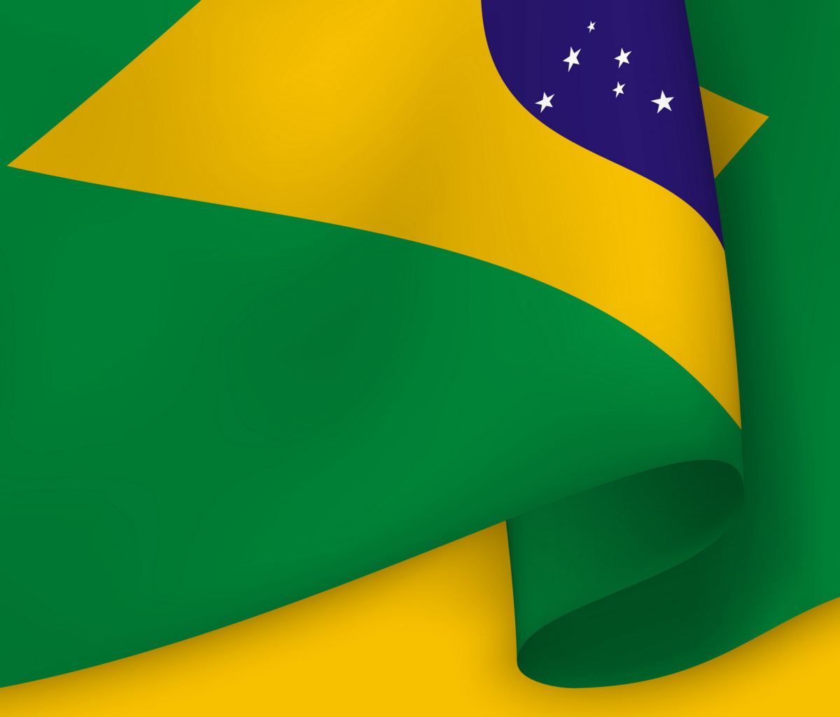 Das Brazil Flag Wallpaper 1200x1024