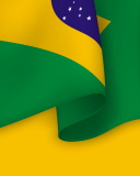 Das Brazil Flag Wallpaper 128x160