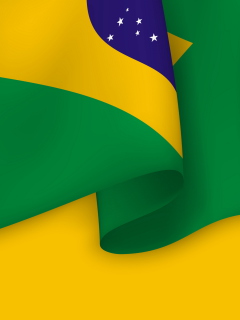 Das Brazil Flag Wallpaper 240x320