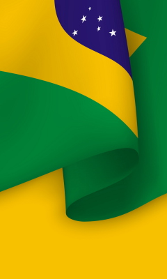 Das Brazil Flag Wallpaper 240x400