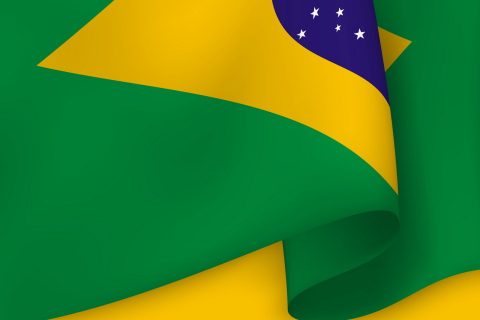 Das Brazil Flag Wallpaper 480x320