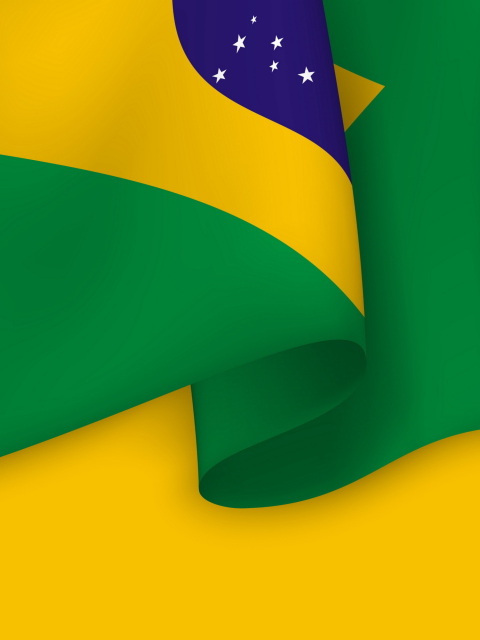 Das Brazil Flag Wallpaper 480x640