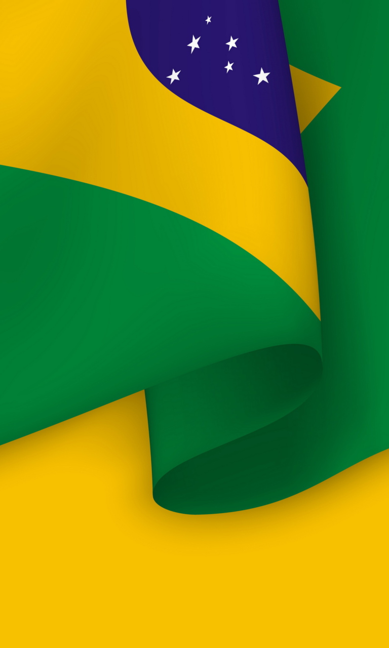Das Brazil Flag Wallpaper 768x1280