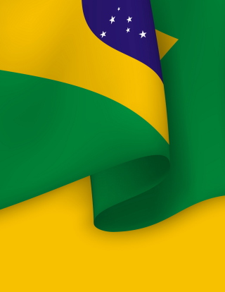 Kostenloses Brazil Flag Wallpaper für 240x320