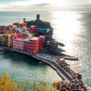 Das Italy Vernazza Colorful Houses Wallpaper 128x128