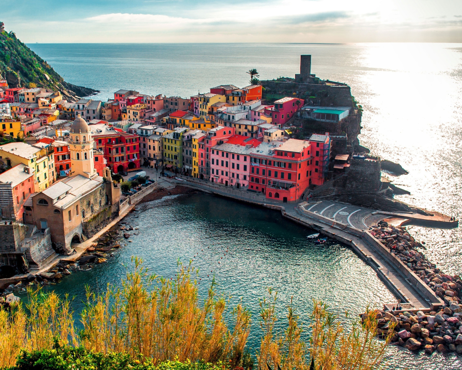 Das Italy Vernazza Colorful Houses Wallpaper 1600x1280