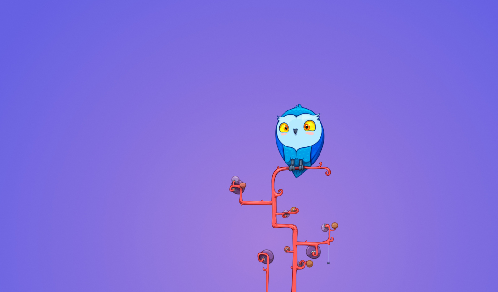 Cute Blue Owl screenshot #1 1024x600