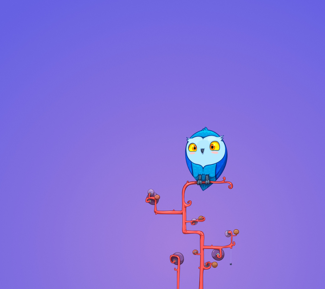 Cute Blue Owl wallpaper 1080x960