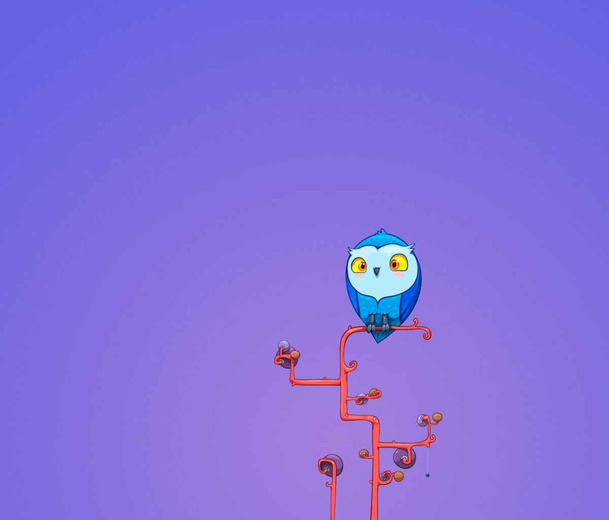 Das Cute Blue Owl Wallpaper 1200x1024