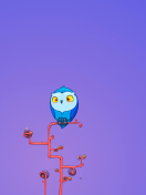 Обои Cute Blue Owl 132x176