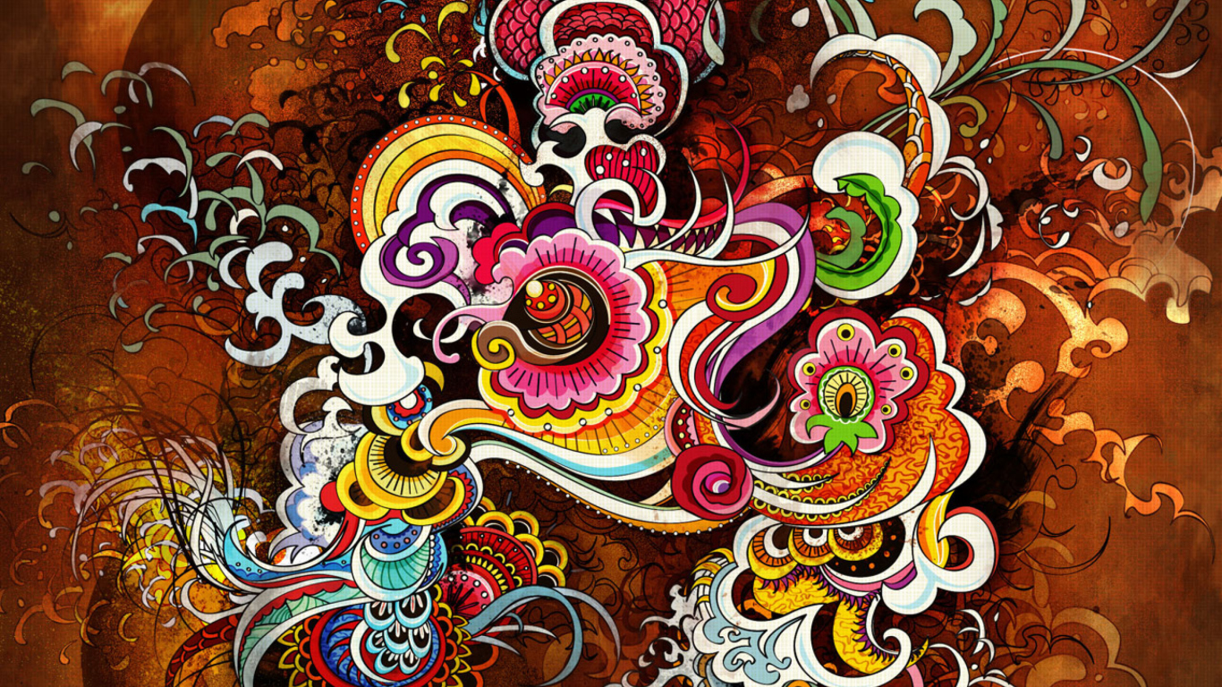 Bright Abstraction wallpaper 1366x768