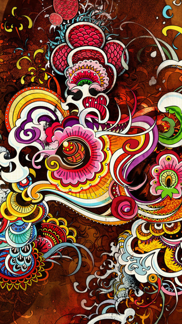 Bright Abstraction wallpaper 640x1136