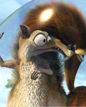 Ice Age Dawn of the Dinosaur Scrat And Scratte wallpaper 176x220