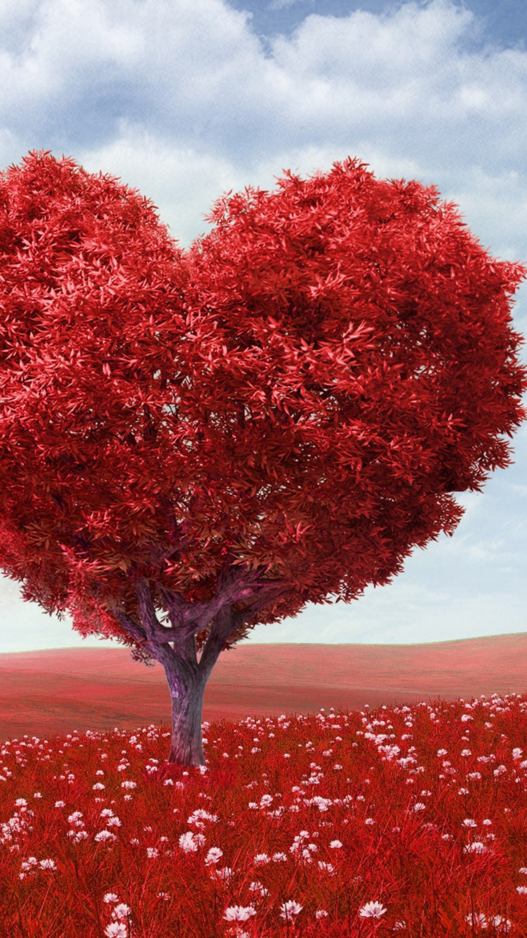 Das Love Tree Wallpaper 1080x1920