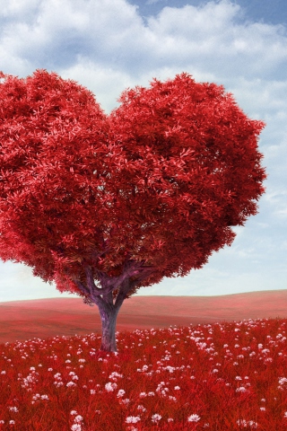Das Love Tree Wallpaper 320x480