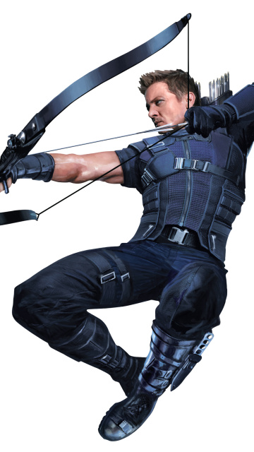 Обои Hawkeye superhero in Avengers Infinity War 2018 360x640