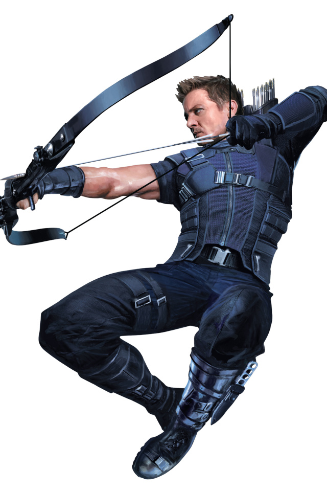 Das Hawkeye superhero in Avengers Infinity War 2018 Wallpaper 640x960