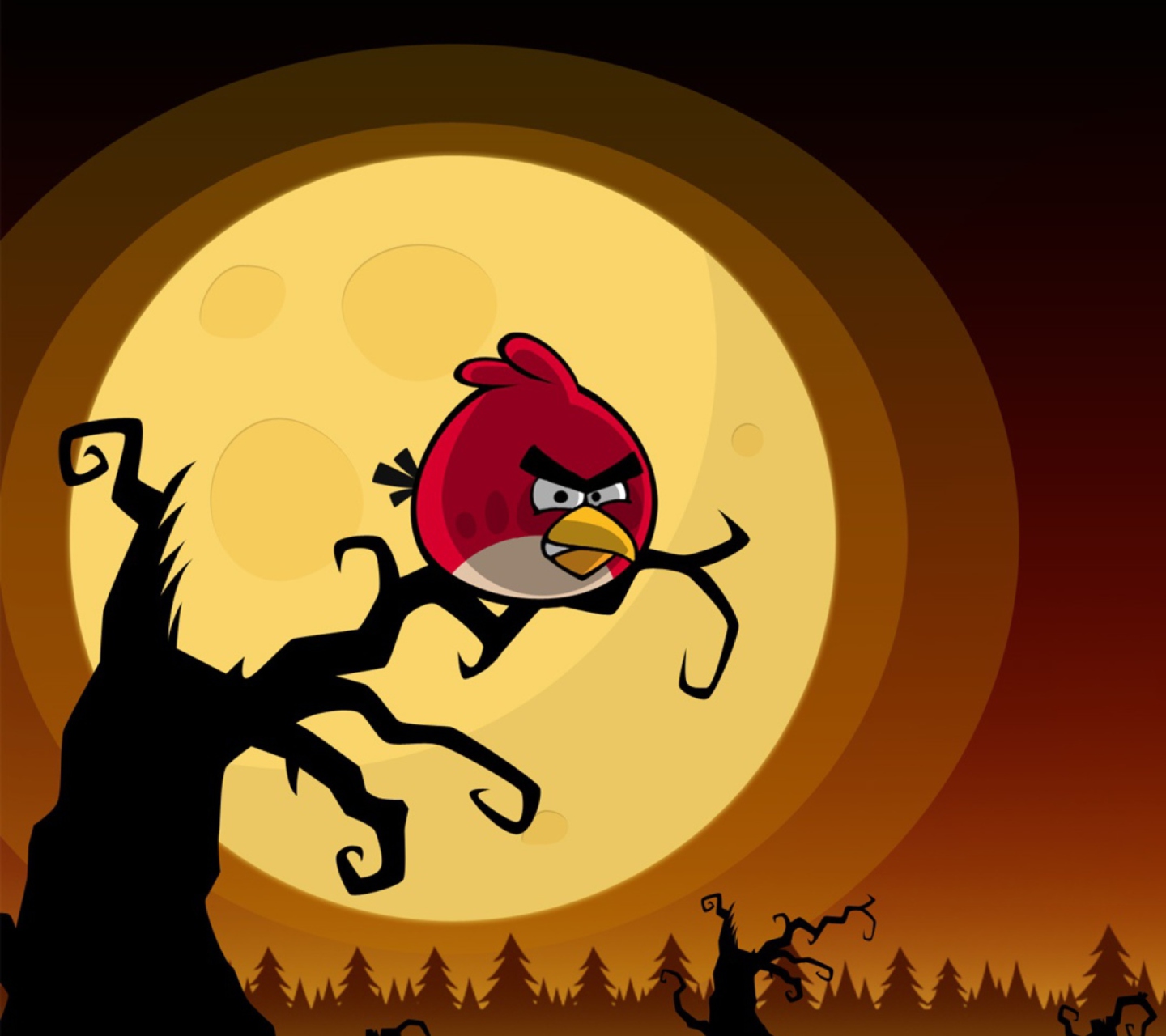 Обои Angry Birds Seasons Halloween 1440x1280