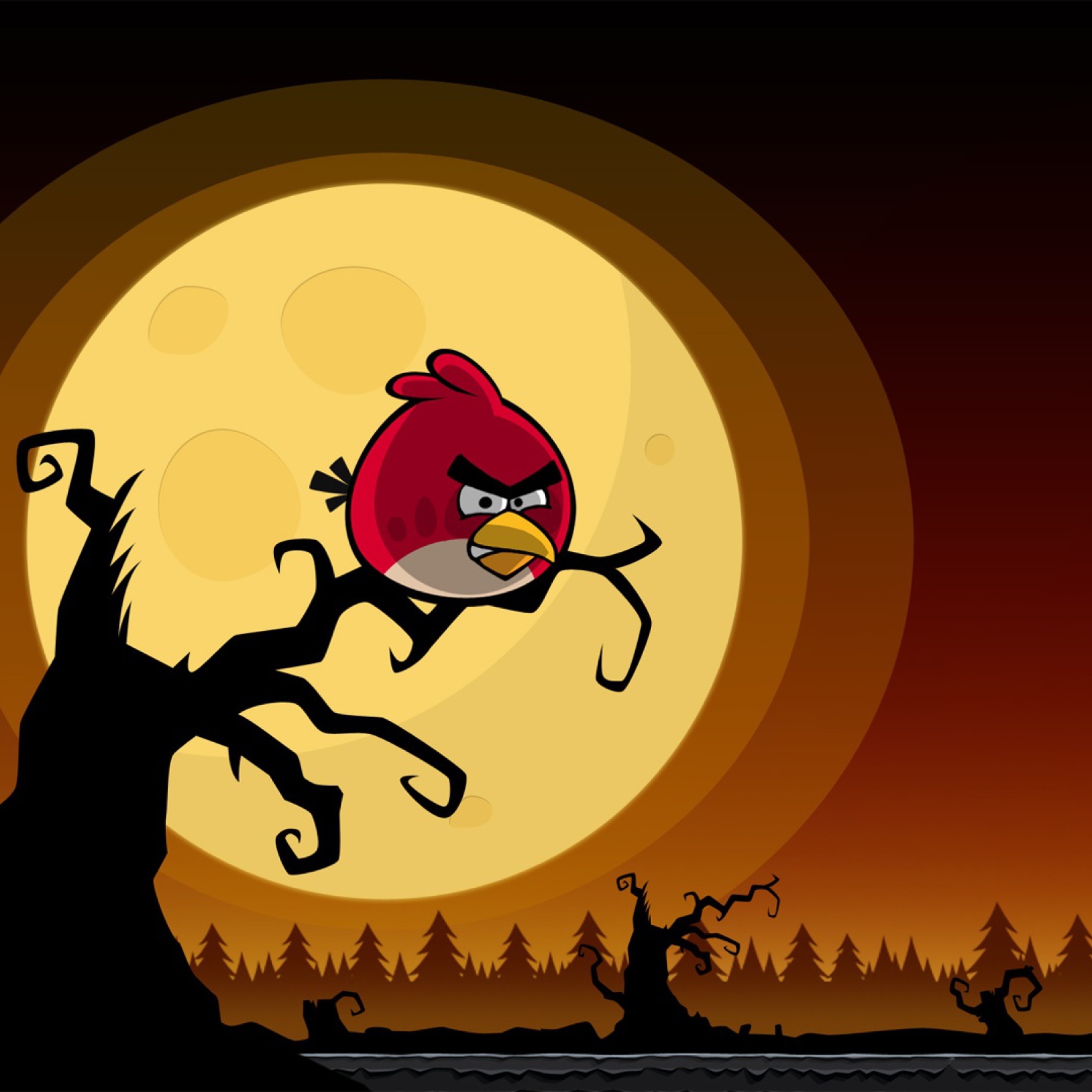 Обои Angry Birds Seasons Halloween 2048x2048