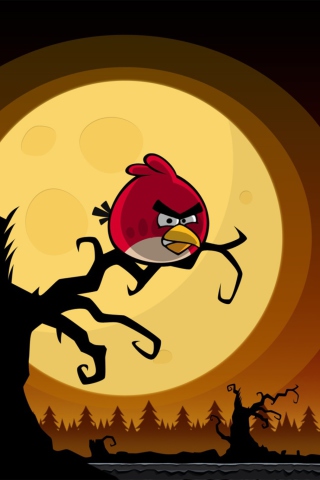 Angry Birds Seasons Halloween wallpaper 320x480