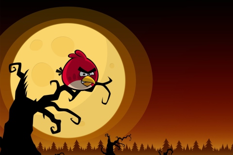Fondo de pantalla Angry Birds Seasons Halloween 480x320