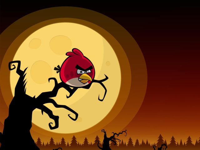 Обои Angry Birds Seasons Halloween 640x480