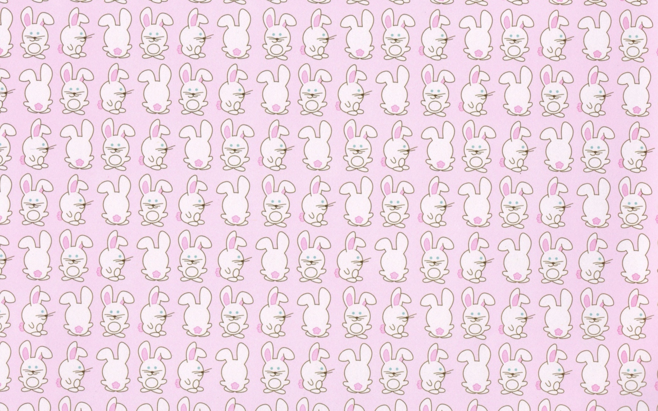 Pink Rabbits wallpaper 1280x800