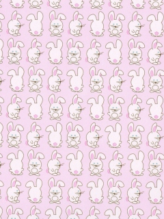 Pink Rabbits wallpaper 240x320