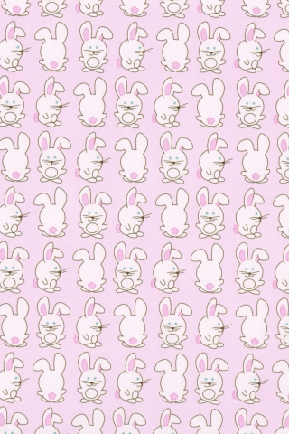Das Pink Rabbits Wallpaper 320x480
