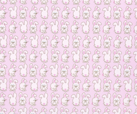 Pink Rabbits wallpaper 480x400