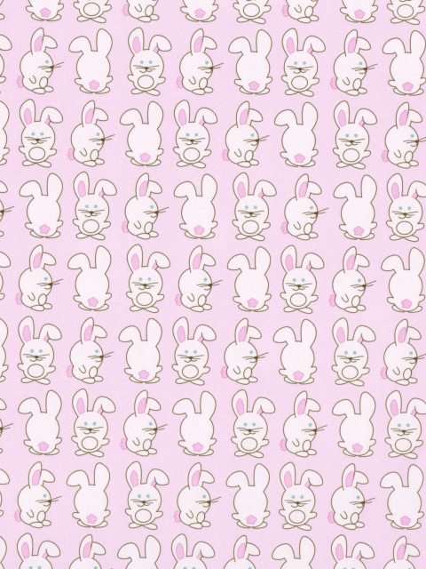 Обои Pink Rabbits 480x640