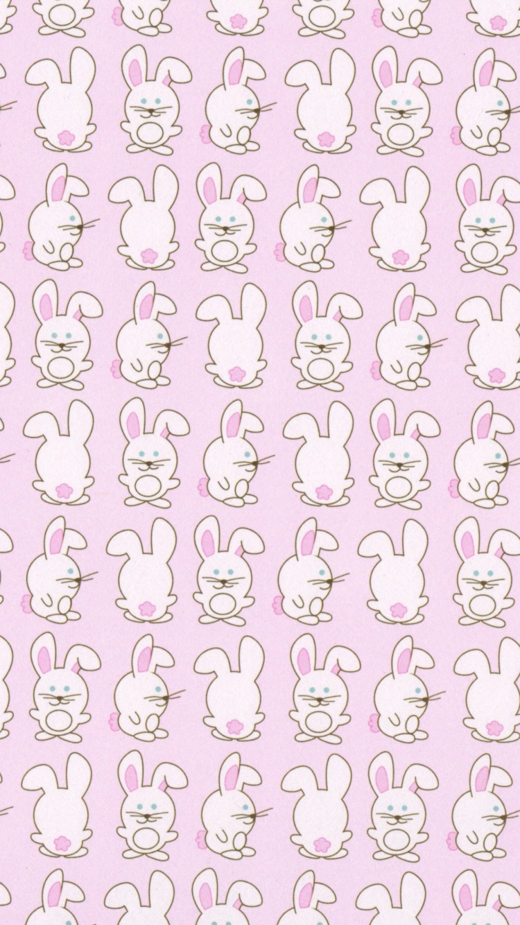 Das Pink Rabbits Wallpaper 750x1334