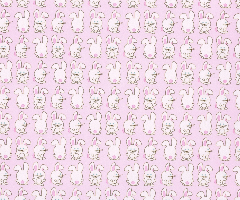 Pink Rabbits wallpaper 960x800