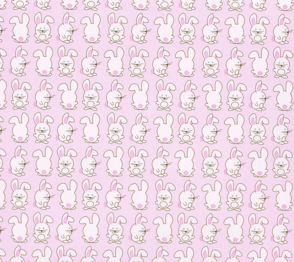 Pink Rabbits wallpaper 960x854