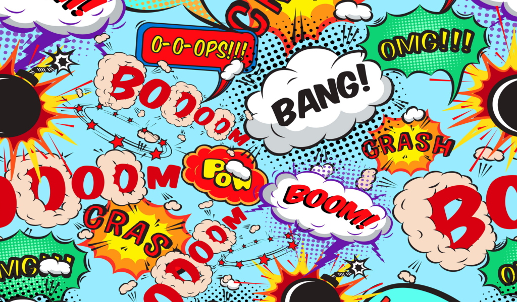 Expressions Crash Boom Bang wallpaper 1024x600