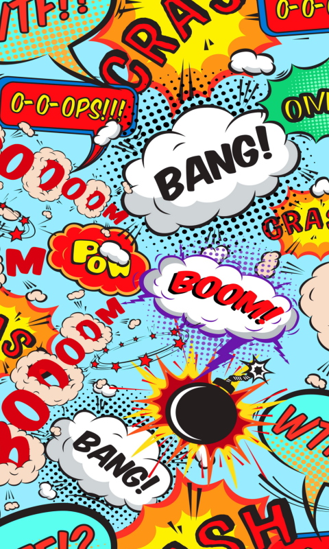 Sfondi Expressions Crash Boom Bang 480x800