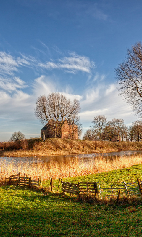 House in Netherlands wallpaper 480x800
