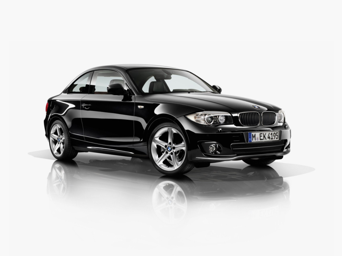 BMW 125i black Coupe wallpaper 1152x864