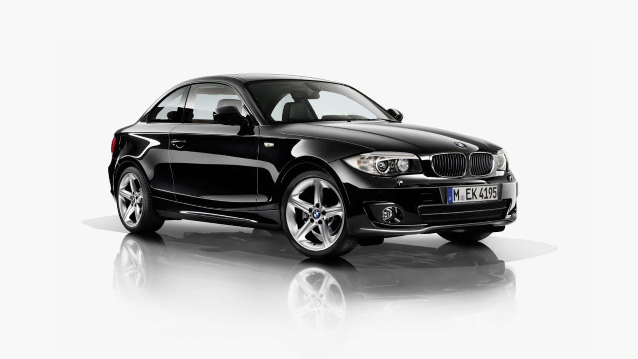 BMW 125i black Coupe wallpaper 1280x720