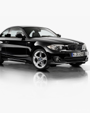 BMW 125i black Coupe wallpaper 176x220