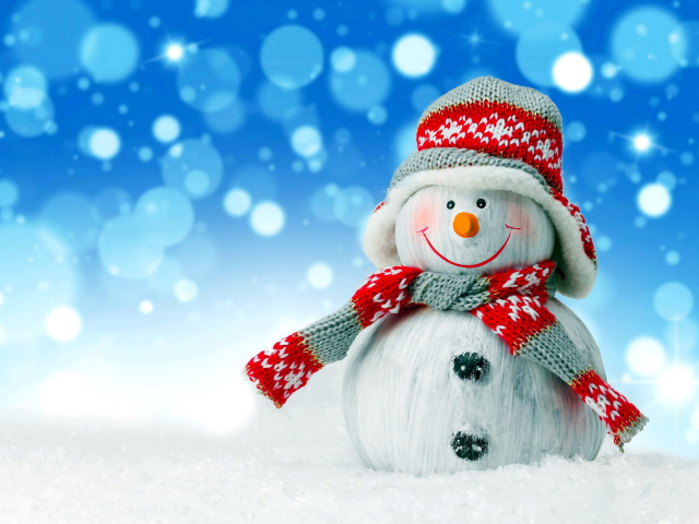 Das Christmas Snowman Festive Sign Wallpaper 640x480