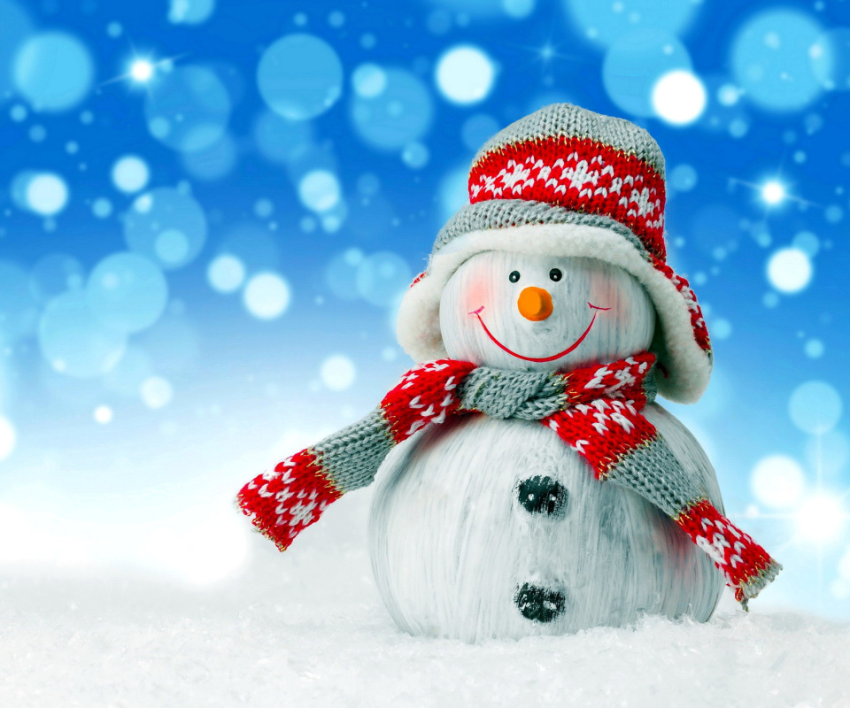Fondo de pantalla Christmas Snowman Festive Sign 960x800