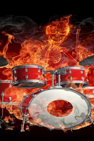 Skeleton on Drums screenshot #1 320x480