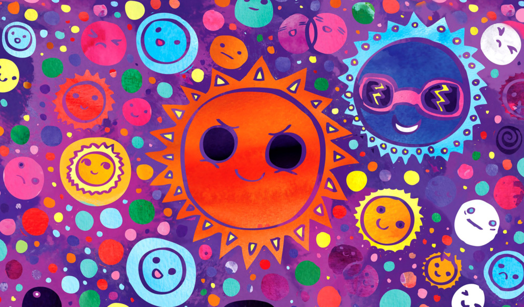 Funny Suns wallpaper 1024x600