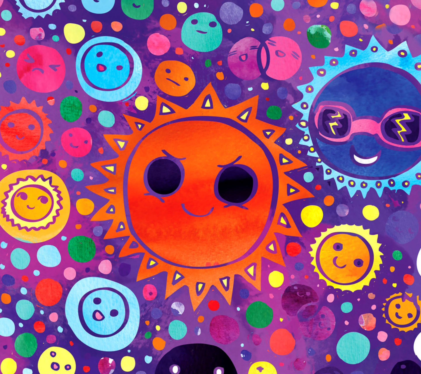 Das Funny Suns Wallpaper 1440x1280