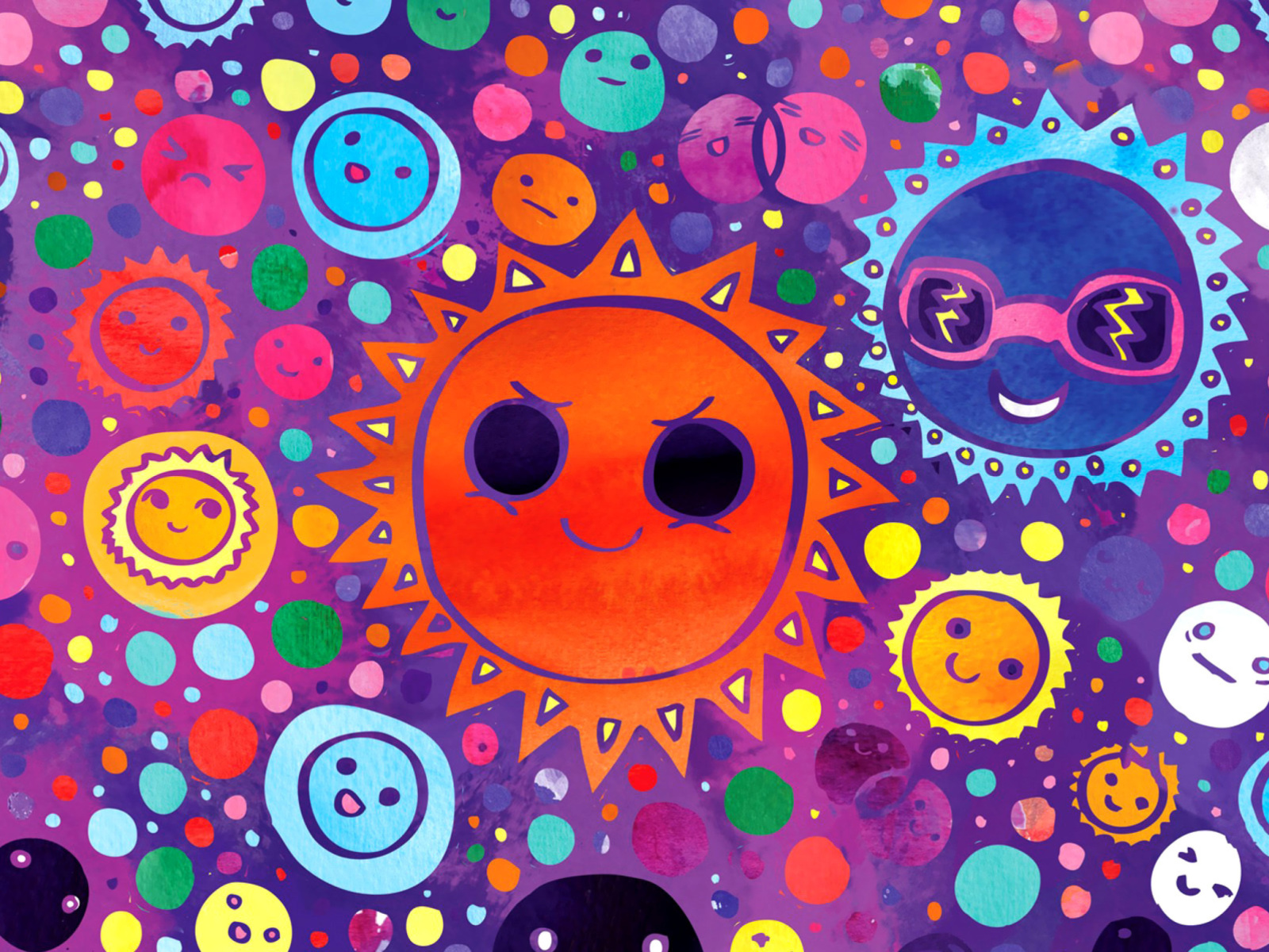 Das Funny Suns Wallpaper 1600x1200