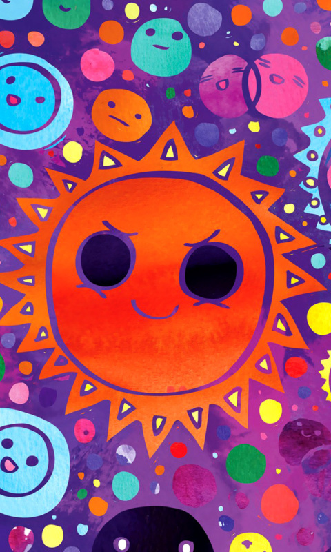 Fondo de pantalla Funny Suns 480x800