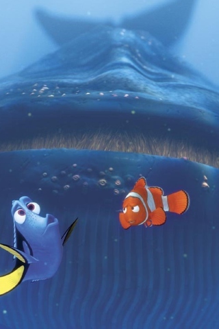 Обои Finding Nemo Whale 320x480