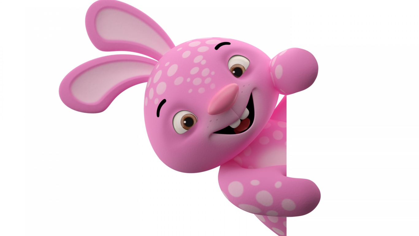 Sfondi 3D Pink Rabbit 1366x768
